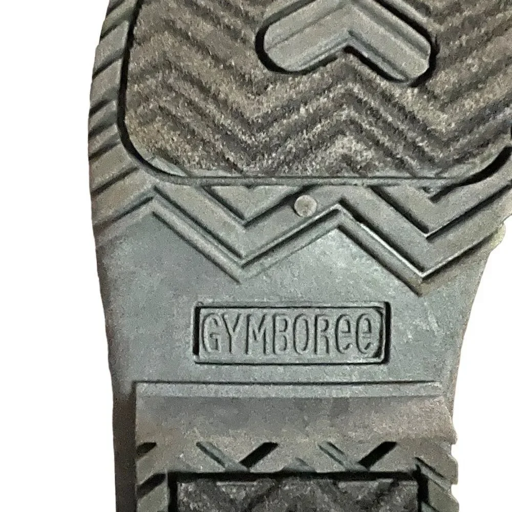 Gymboree youth snow boots in‎ grey rubber and rose gold little girls size 6